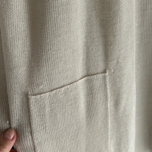 Eileen Fisher Organic Linen Cardigan Sweater - Picture 5 of 6